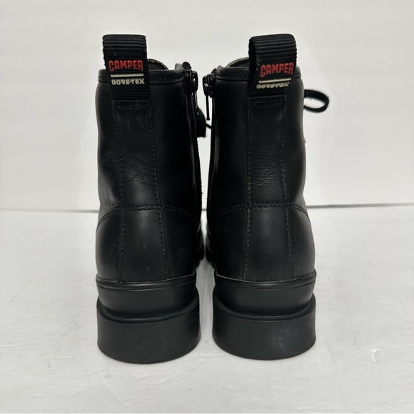 Camper Black Boots Leather Lace Up Gorpcore Grunge Motorcycle Biker Size 6.5 - Picture 4 of 11
